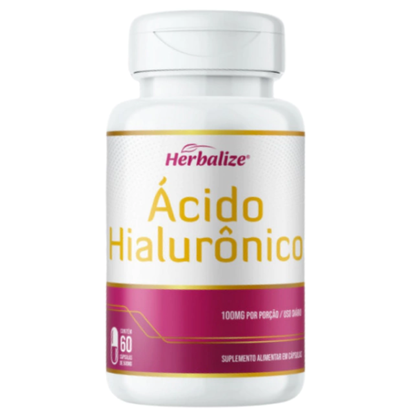 Ácido Hialurônico 60 Cápsulas 500mg Herbalize